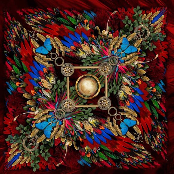 Scarlet Macaw Square Silk Modal Oversized Scarf - Picture 1 of 5